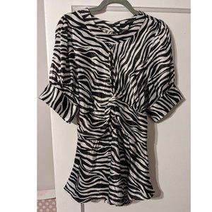 Wildly Classy Zebra BCBGMaxAzria Blouse Large